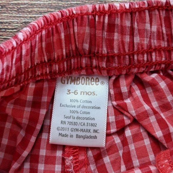 Gymboree Shorts Red Bows Poppy Friends Line - Picture 2 of 2